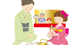 ひな人形を仕舞う