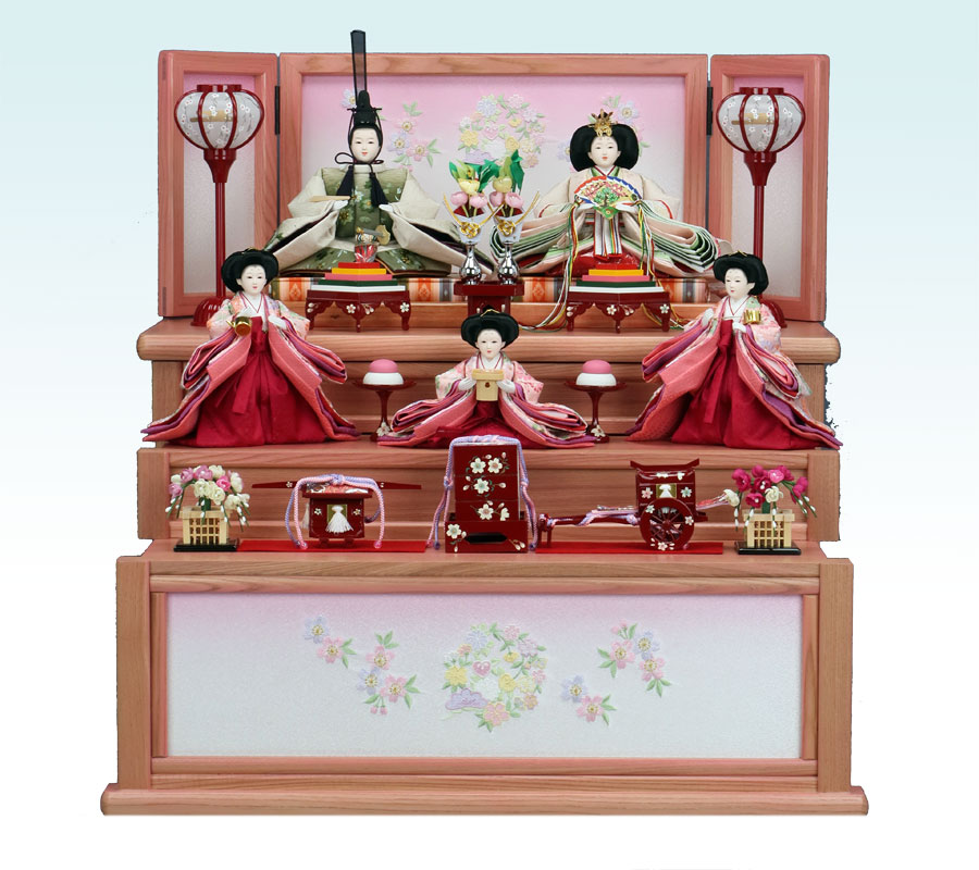 雛人形・三段飾り・収納型・田中人形オリジナル