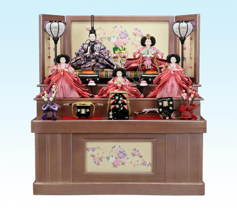 雛人形・収納三段飾り・引出し式・田中人形オリジナル 2316